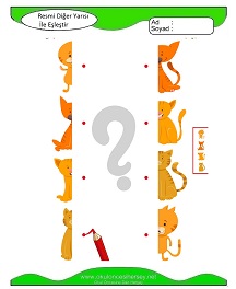 Resmi Diğer Yarısı ile Eşleştir Çalışma Sayfaları